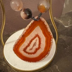 Beautiful Carnelian necklace with large pendant
